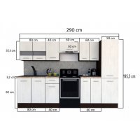 Bucatarie MARINA NEW 290 3B2 Wenge / Decor 0164